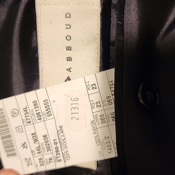 Joseph Abboud  Classic Navy Pinstripe Double Breasted Mens Suit  44L - Picture 13 of 14